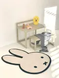 Maison Deux Ковер детский Miffy ручной тафтинг из новозеландской шерсти, 80х112 см, молочно-белый с чёрным — фото 4