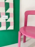 Maison Deux Плед Cubics шерстяной, Ш 130 × Д 200 см, Светлый розовый — фото 3