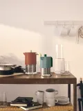 Alessi Гейзерная кофеварка Vite для плиты, алюминиевая, на 3 чашки, 150 мл, высота 17 см, шалфейный зелёный — фото 2