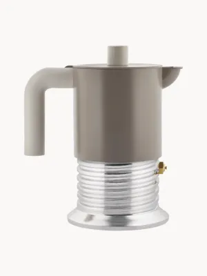 Alessi Гейзерная кофеварка Vite для плиты, алюминиевая, на 3 чашки, 150 мл, высота 17 см, грейж