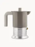 Alessi Гейзерная кофеварка Vite для плиты, алюминиевая, на 3 чашки, 150 мл, высота 17 см, грейж — фото 1