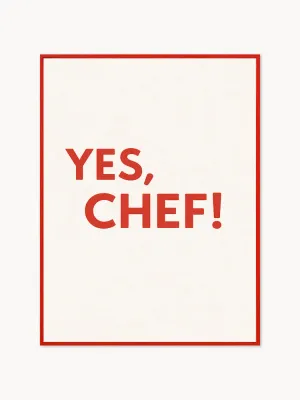 Any Image Картина ручной работы с типографикой Yes, Chef