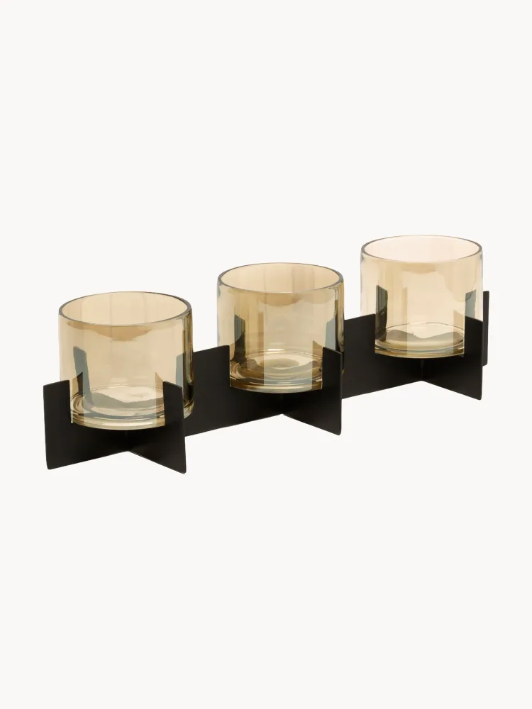 Подсвечник Bazar Bizar Trio Noir на три свечи