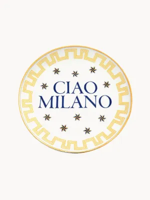 Bitossi Home Тарелка десертная Ciao Mondo, Белый