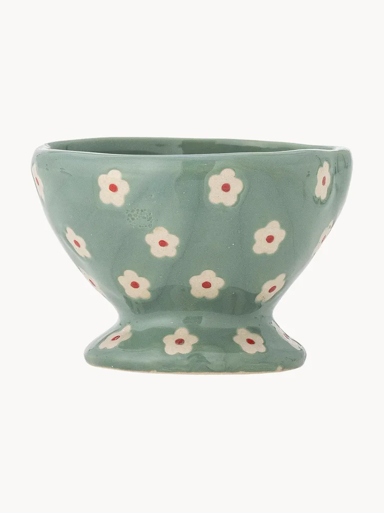 Bloomingville Мисочка для закусок Nini ручной росписи, Ø 9 × В 7 см, Шалфейный зелёный