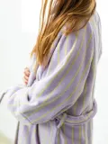 Bongusta Халат банный Naram из органического хлопка, размер S/M (Ш 52 × Д 122 см), Лавандовый — фото 6