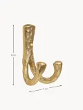 Broste Copenhagen Крючок настенный для одежды Tess из алюминия с молотковой фактурой, 5х8 см, золотистый — фото 2