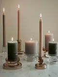 Подсвечник Broste Copenhagen Petra из стекла, Ø 11 × В 8 см, Карамельный — фото 6