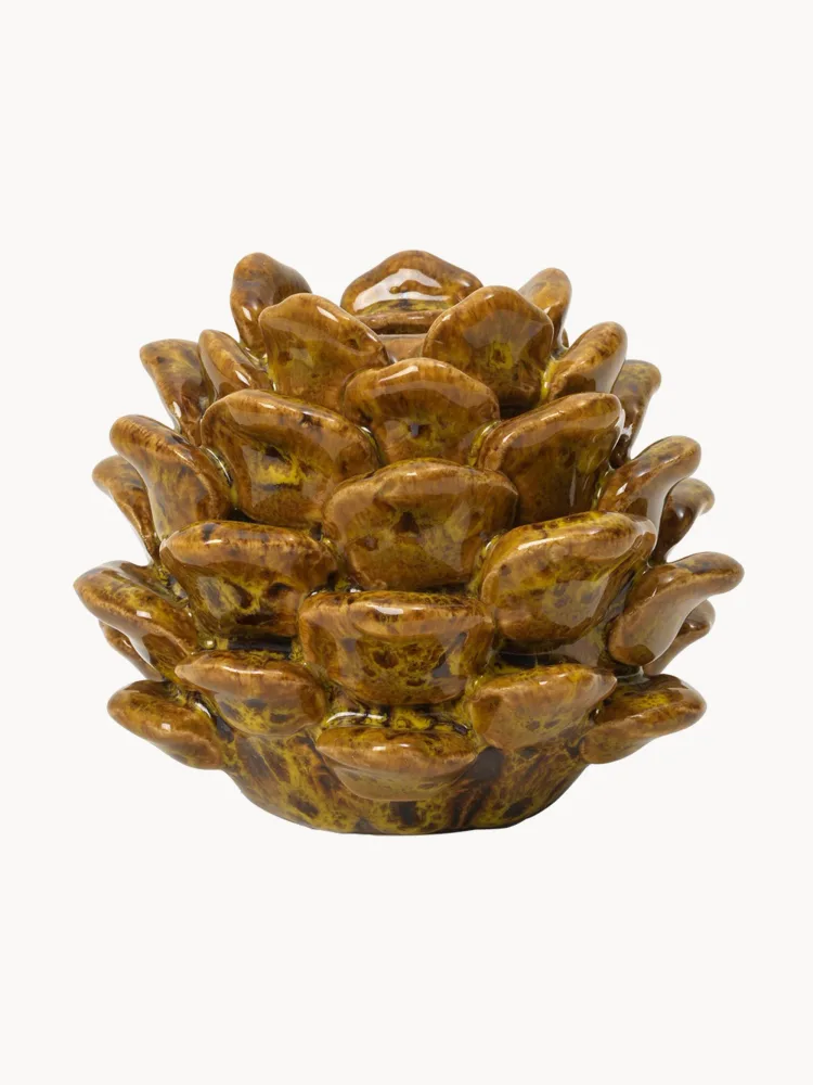 Подсвечник Broste Copenhagen Pina из керамики, Ø 10 × В 8 см, Коричневый