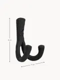 Broste Copenhagen Крючок настенный для одежды Tess из алюминия с молотковой фактурой, 5х8 см, чёрный — фото 2