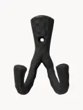 Broste Copenhagen Крючок настенный для одежды Tess из алюминия с молотковой фактурой, 5х8 см, чёрный — фото 3