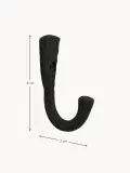 Broste Copenhagen Крючок настенный для одежды Tess из алюминия с молотковой фактурой, 2х8 см, чёрный — фото 2