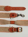 Buddys Dogwear Ошейник для собак Capri ручной работы с геометрическим узором, длина 32 см, бежево-коричневый — фото 5