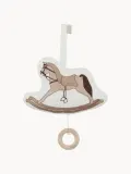 Cam Cam Copenhagen Мобиль музыкальный Vintage Toys с лошадкой-качалкой из хлопка, 16 x 24 см, белый с бежевым — фото 1