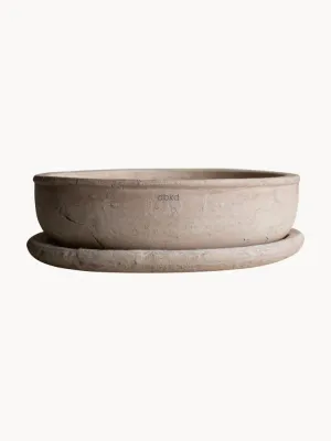 DBKD Кашпо уличное из терракоты Terra, высота 11 см, Ø 30 × В 11 см, Светлый бежевый