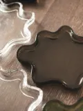 DBKD Поднос декоративный Filter из стекла, 22х22 см, Ш 22 × Г 22 см, Коричневый — фото 3