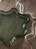 DBKD Поднос декоративный Filter из стекла, 22х22 см, Ш 22 × Г 22 см, Зелёный — фото 3