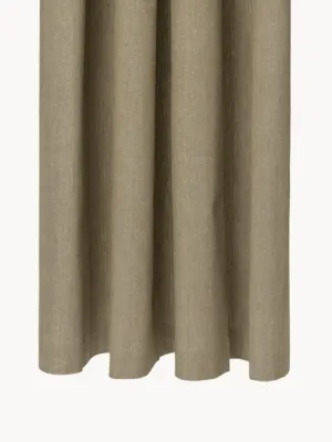 Ferm Living Штора для ванной Chambray хлопковая, Ш 160 × Д 205 см, Оливковый зелёный