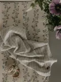 Garbo&Friends Матрас пеленальный Bell Flower с хлопковым чехлом, 50 x 65 x 9 см, молочно-белый с оливковым — фото 3