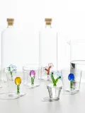 Ichendorf Стакан Botanica из боросиликатного стекла с цветком, зелёный с синим — фото 2