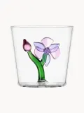 Ichendorf Стакан Botanica из боросиликатного стекла с цветком, зелёный с лавандовым и сиреневым — фото 1