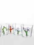 Ichendorf Стакан Botanica из боросиликатного стекла с цветком, зелёный с лавандовым и сиреневым — фото 2