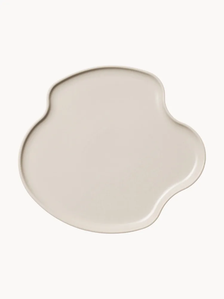 Блюдо для подачи Aalto Iittala, светло-бежевое, 25 см, Ш 25 × Г 23 см, Светлый бежевый