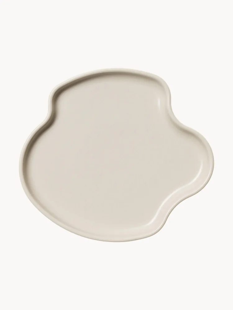 Блюдо для подачи Aalto Iittala, светло-бежевое, 25 см, Ш 15 × Г 14 см, Светлый бежевый