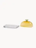 &klevering Маслёнка Cantine ручной работы из боросиликатного стекла, светло-жёлтый, шалфейно-зелёный, прозрачный — фото 2