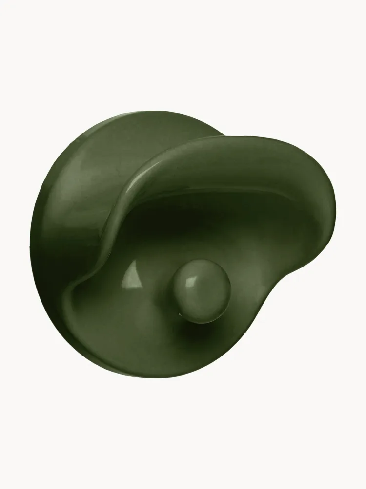 Kartell Комплект настенных крючков Seventies, 2 шт, Ø 11 × В 5 см, Оливковый зелёный