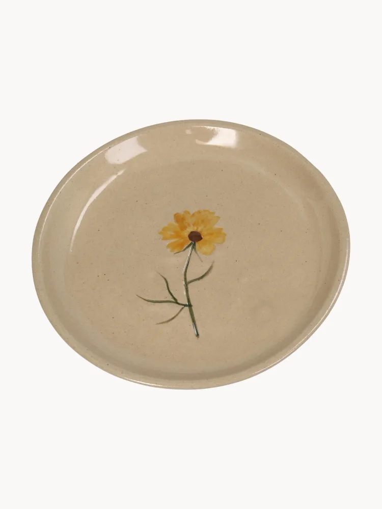 Тарелка десертная Flower, Ø 16 см, Бежевый