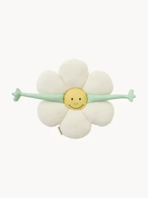 Kids Concept Подушка декоративная детская Friendly Flower в форме ромашки двусторонняя, 37х55 см, молочно-белая с мятным и жёлтым