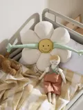 Kids Concept Подушка декоративная детская Friendly Flower в форме ромашки двусторонняя, 37х55 см, молочно-белая с мятным и жёлтым — фото 3