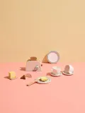 Kids Concept Набор игрушек Mini игрушечный завтрак: деревянный тостер, посуда и продукты из бука, берёзы и МДФ, тостер 10х7х7 см, разноцветный — фото 3