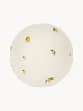 Konges Sløjd Мяч детский Lemon с плетёной фактурой и рисунком лимонов из пластика, диаметр 18 см, молочно-белый со светло-жёлтым — фото 1
