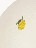 Konges Sløjd Мяч детский Lemon с плетёной фактурой и рисунком лимонов из пластика, диаметр 18 см, молочно-белый со светло-жёлтым — фото 2