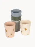 Konges Sløjd Стаканы детские Lemon из пластика, комплект 5 шт., высота 9 см, зелёный, синий и бежевый — фото 2