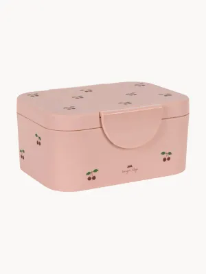 Konges Sløjd Контейнер пищевой детский Cherry Pink с отделением для перекуса, 850 мл, 17х13х8 см, пыльно-розовый