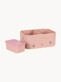 Konges Sløjd Контейнер пищевой детский Cherry Pink с отделением для перекуса, 850 мл, 17х13х8 см, пыльно-розовый — фото 2