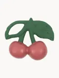 Konges Sløjd Прорезыватель для зубов Cherry в форме пары вишен из натурального каучука, 11 х 9 х 5 см, красный с тёмно-зелёным — фото 2