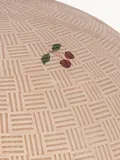 Konges Sløjd Мяч детский Cherry с плетёной фактурой и рисунком вишен из пластика, диаметр 18 см, светло-розовый — фото 2