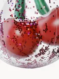 Konges Sløjd Мяч надувной пляжный Cherry из ПВХ с вишенкой внутри, диаметр 40 см, прозрачный с красным — фото 3