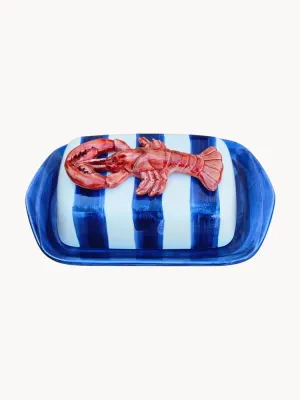 Les Ottomans Маслёнка Lobster ручной росписи, морской мотив
