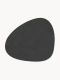 LIND DNA Комплект ручной работы салфеток под приборы из кожи Curve, 4 шт, 44x37 см, чёрный — фото 1