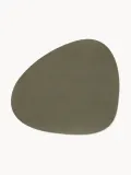 LIND DNA Комплект ручной работы салфеток под приборы из кожи Curve, 4 шт, 44x37 см, грейж — фото 1