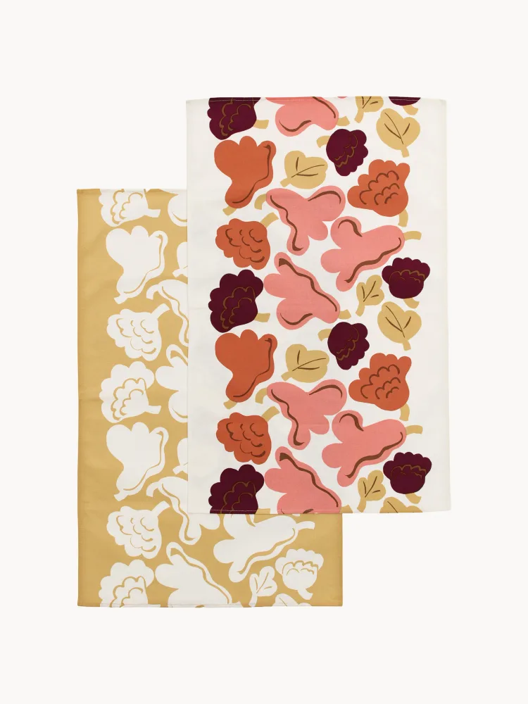 Marimekko Комплект текстиля для кухни Kukasta Kukkaan 43х70 см, 2 шт