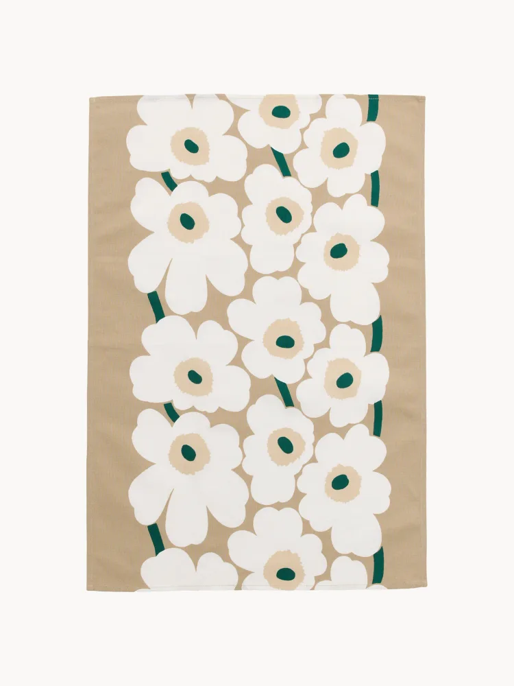 Marimekko Полотенце кухонное Unikko 47х70 см бежевое