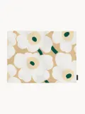 Marimekko Салфетка под приборы Pieni Unikko, 42x31 см, оттенки бежевого с тёмно-зелёным и белым — фото 1