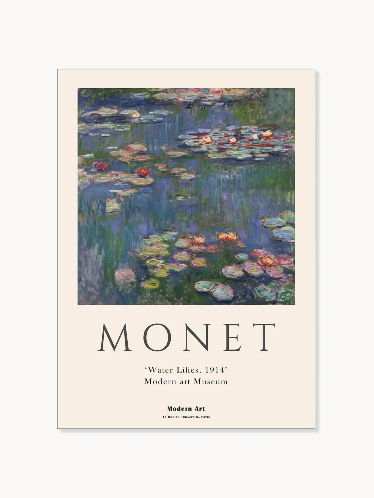 Poster and Frame Постер Claude Monet x PSTR Studio - Waterlillies