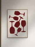 Poster and Frame Постер Abstract Wine Glasses, Тара Ройл — фото 4